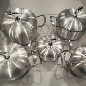 Atacado: Kit Profissional de Utensílios de Cozinha em Alumínio com 10 Peças - Panelas e Caçarolas de 16-24cm - Product Image 1
