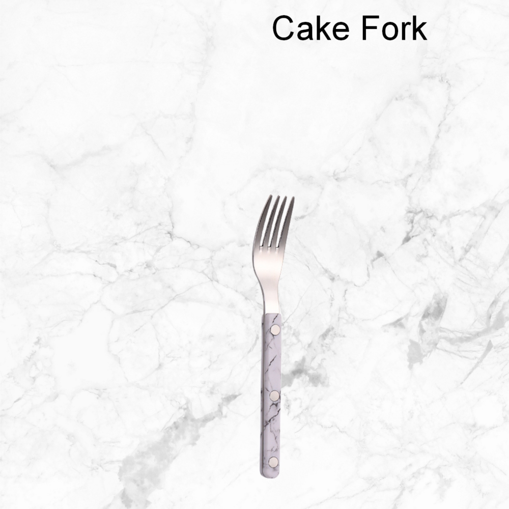 Fourchette à gâteau-Poignée de marbrure