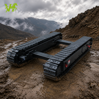 Chaussures de chenilles pour châssis sur chenilles de 2 à 10 tonnes, largeur 300-500 mm, ensemble de translation hydraulique à économie d'énergie pour châssis sur chenilles