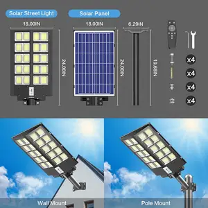 1000W Solar Power Street Light High Power Led 20W 400W 1000W Manufacturers ABS All In 1 Street Solar Light