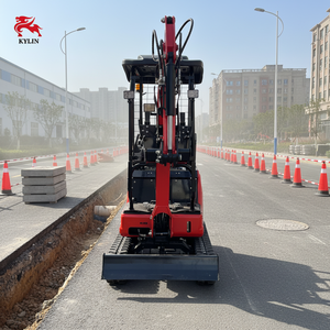 Мини-экскаватор с гидравлическими навесными приспособлениями: ковш, грабли, гидромолот. Сертифицирован CE EPA. Микро-гусеничный экскаватор для копки и посадки в саду. - Product Image 6