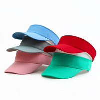 Gorra de Béisbol Superior vacía ajustable personalizada sombreros de visera deportiva de poliéster impermeable para hombres y mujeres para tenis de playa al aire libre