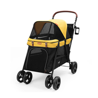 À la mode Grand Chien Poussette Respirant Pliable En Plein Air Voyage Pet Carrier