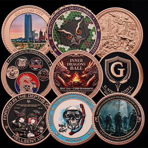 Moneda de Cobre Personalizada de Fábrica con Recubrimiento de Color, Moneda Coleccionable Premium de <span class=keywords><strong>1</strong></span> Onza, Moneda de Cobre Fino 999 con Relieve 3D - Product Image 1