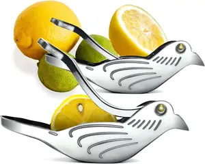 2024 paslanmaz çelik balık kuş limon sıkacağı sıkacağı Metal manuel paslanmaz çelik limon sıkacağı