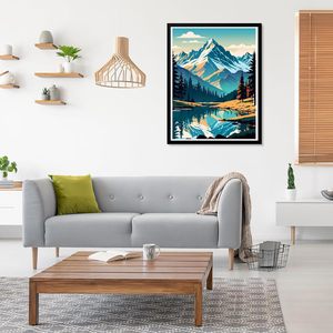 Kits d'art diamant paysage OEM bon marché d'usine Kits de <span class=keywords><strong>peinture</strong></span> diamant paysage de montagne peints à la main pour adultes débutants décoration intérieure - Product Image 2
