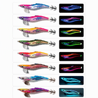 Leurre de pêche Egi Rattle UV Glow Squid Jig 2.5 # /3.0 # /3.5 # Leurre de pêche rigide en bois pour poulpes et seiches d'eau salée