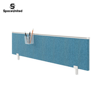 Poste de travail modulaire SpaceUnited avec écran de confidentialité, bureau ouvert pour 2 personnes avec panneau acoustique et piédestal mobile