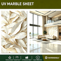 Plaque de marbre UV légère, flexible et brillante pour la décoration intérieure et le revêtement mural