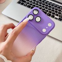 Coque de téléphone portable respirante antichoc à double dégradé de couleurs pour iPhone 12 13 14 15 16 17 Pro Max