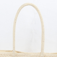 Sac fourre-tout de plage en paille tressée au crochet fait main, idéal pour les vacances décontractées et les voyages d'été, personnalisation en usine