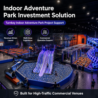 Parc de trampolines commercial avec toboggan haut, fosse à mousse, projet sportif intérieur, terrain de saut, piste de défi, OEM ODM, certifié sécurité