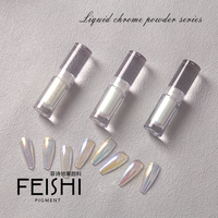 Pigment liquide de chrome de poudre d'ongle de chrome d'Aurora pour l'art d'ongle