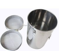 Réservoir de stockage de miel en acier inoxydable de qualité alimentaire Fengtai 30L/50L/100L avec double tamis, outil de traitement apicole