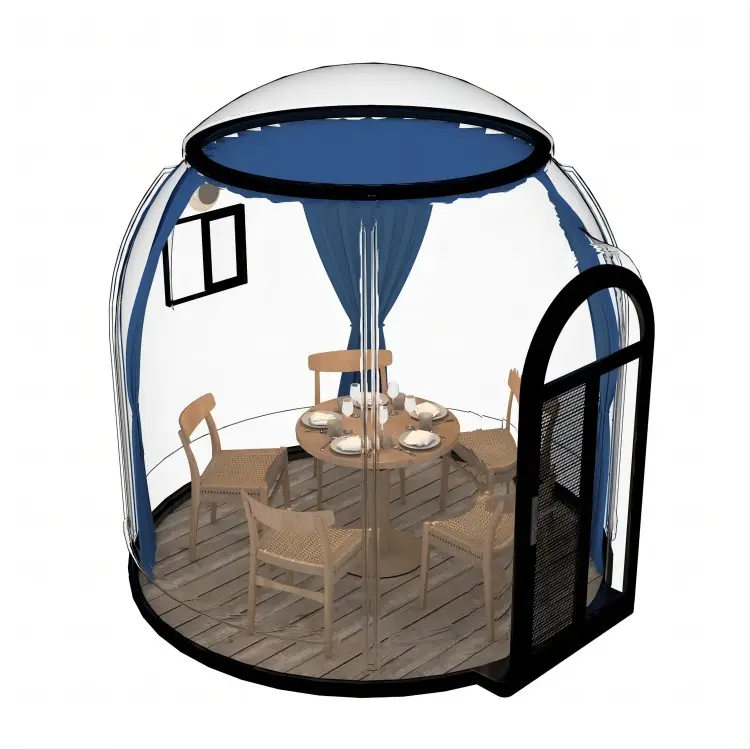 5 Sao Ngoài Trời Khu Nghỉ Mát Khách Sạn Sang Trọng PC Bảng Điều Chỉnh Tấm Nhựa Phòng Glamping Dome Nhà