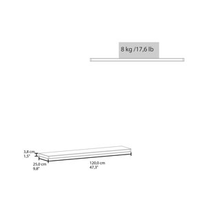 <b>Grey</b> Floating Shelf Wall Mount Display Rack For Home Office Decor - Product Image 5