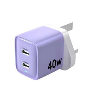 Nouveaux produits 2023 Chargeur rapide USB-C PD double 40W GAN Chargeurs universels Port de téléphone Super mini chargeur mural USB C - Product Image 6