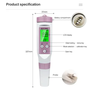 Water Quality Tester 7 In 1 Ph Tds Eg Orp Zoutgehalte S.g Temperatuur Ph Meter Voor Drinkwater Aquaria