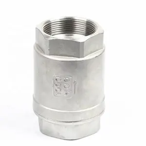 Vertical Check Valve SUS304 Spring Loaded Check Valve In-line Low Cracking Pressure CF8M WOG 1000