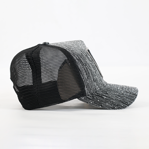 Cappello Trucker a 5 Pannelli in Rete di Alta Qualità con Ricamo Animale, Design a Righe alla Moda, Casual, per Ciclismo Estivo, Flessibile in Poliestere/Cotone - Product Image 3