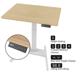 Nuevo diseño eléctrico de Altura ajustable de una sola pierna <span class=keywords><strong>escritorio</strong></span> de un motor mesa de centro móvil <span class=keywords><strong>con</strong></span> <span class=keywords><strong>ruedas</strong></span> - Product Image 2