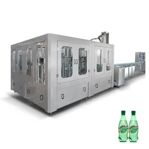DCGF 24-24-8 3in1 Rinser भराव समाहर्ता 10000BPH पालतू बॉटलिंग पूर्ण स्वचालित कार्बोनेटेड पीने के पानी भरने सील मशीन