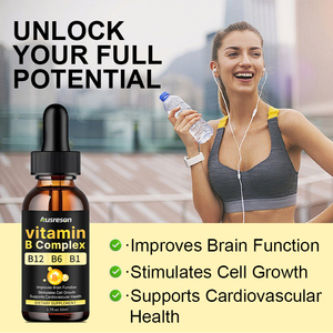 Ausreson OEM Gouttes de Complexe de Vitamines <span class=keywords><strong>B</strong></span> <span class=keywords><strong>13</strong></span>-en-1 pour Soutenir la Fonction Cérébrale et la Croissance Cellulaire – Complément Alimentaire - Product Image 2