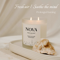 Bougie parfumée pour la maison NOVA Luxury Iridescent Glass |   Bâtons de cire de soja pure faits à la main, à combustion stable, sans fumée noire, pour les fêtes de la Saint-Valentin