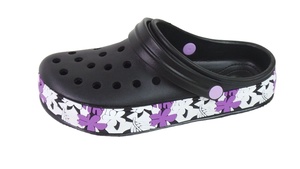 Nouvelles Sabots à Plateforme à Imprimé Floral pour Femmes et Enfants, Vente en Gros, Claquettes de Jardin Personnalisées en EVA avec Bride Arrière pour la Plage et les Loisirs - Product Image 2