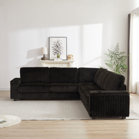 Sofá Esquinero Modular Moderno en Forma de L con Almacenamiento, Puerto USB Tipo-C, Portavasos, Asiento Profundo, Tapicería Cómoda, Sofá Cama para Apartamento