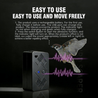 Répulsif Ultrasonique Rechargeable USB avec Logo OEM, Modes Réglables, Anti-Cafards, Anti-Rongeurs, Anti-Chats pour Maison Intérieur/Extérieur