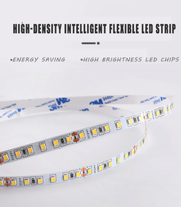 Bande LED SMD 2835 12V, 120 LED/m, découpable toutes les 10 cm, blanc chaud, IP20, 8 mm, 10 mm, flexible pour intérieur, maison, armoire - Product Image 2