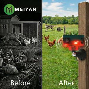 جهاز إنذار شمسي مع أصوات طلقات نارية ونباح الكلاب، جهاز إنذار بمستشعر حركة يعمل بالطاقة الشمسية، ضوء إنذار بمستشعر حركة شمسي، طارد حيوانات - Product Image 3