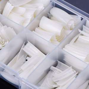 Nouvel Arrivage 500 Pièces Faux Ongles Extension <span class=keywords><strong>Capsule</strong></span> Acrylique Couverture Complète Longs Bouts Blancs Transparents Ongles Artificiels Vente en Gros - Product Image 4