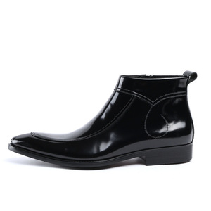 Bottes d'affaires pour hommes en cuir véritable de luxe, automne-hiver, à lacets, respirantes, semelle extérieure en caoutchouc - Product Image 5