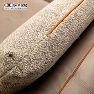 Divano Angolare Moderno a L Senza Telaio, Imbottito in Schiuma e Pelle, Confezionato Sottovuoto, per Soggiorno - Product Image 4