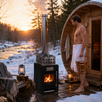 Pemanas Sauna Kayu Bakar Langsung dari Pabrik Grosir Warmfire, Uap Kering untuk Tenda Sauna, untuk Penggunaan di Apartemen, Vila, dan Gym