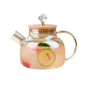 Tetera de Vidrio Simple con Tapa de Bambú, Capacidad de 600 ml a 1800 ml para Té de Hojas Sueltas, Café y Juegos de Té - Product Image 3