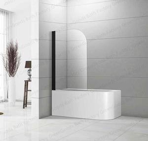 Panel de Ducha Corredizo de Vidrio Templado Económico sin Marco para <span class=keywords><strong>Bañera</strong></span> de Hotel, <span class=keywords><strong>Mampara</strong></span> de Ducha para Baño - Product Image 6