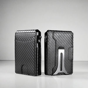 Portefeuille magnétique en aluminium personnalisé avec pince à billets, couverture <span class=keywords><strong>de</strong></span> passeport, porte-passeport, fenêtre d'identité - Product Image 1