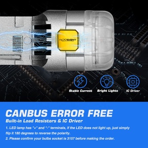 Novsight-bombilla de freno para coche y <span class=keywords><strong>taxi</strong></span>, luz de giro T20 1156 3156 7440 1157 tricolor 3157, 7443, 12v - Product Image 5