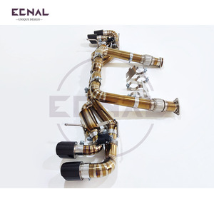 Ecnal para Corvette C8, sistema de escape de válvula quemada dorada de titanio de alto rendimiento, tubo de escape para automóviles - Product Image 3