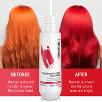 Mascarilla Capilar Colorante Semipermanente Pallamina, Acondicionador, Tinte Rojo para el Cabello, Sin Decolorante ni Peróxido, Tinte Temporal para Mujeres y Hombres