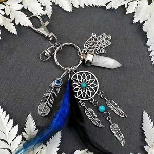 <span class=keywords><strong>Atrapasueños</strong></span> llavero decoración Metal llaveros coche bolsa encanto colgante Boho hoja borlas llavero <span class=keywords><strong>atrapasueños</strong></span> llavero amuleto - Product Image 2