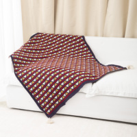 Plaid Jacquard Tricoté Double Face Personnalisé OEM Écologique et Respirant pour Décoration Intérieure, Canapé, Salon, Bureau et Sieste