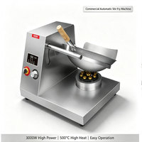 Wok Penggorengan Otomatis Baja Anti Karat untuk Gas LPG LNG Listrik, Robot Masak untuk Menggoreng Nasi, Mie, dan Sayuran