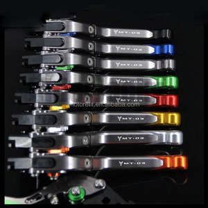 यामाहा MT-03 mt03 एमटी 03 2015-2018 मोटरसाइकिल एक्सेसरीज cnc फोल्डिंग एक्सटेंडेबल ब्रेक क्लच लीवर्स लोगो mt03 - Product Image 5