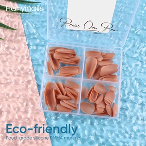 Hanyinails Kit de beauté des ongles de haute qualité OEM fournitures Style français X embouts de cercueil ongles à presser boîte d'emballage élégante pour les doigts - Product Image 4