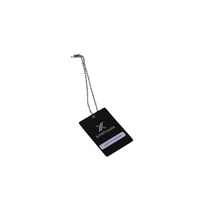 Étiquettes de bagages de voyage en tissu vert avec code QR 350 g/m² 90 x 50 mm pour sacs de golf, vêtements, chaussures, bijoux, avec logo personnalisé