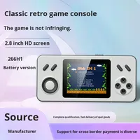 Nouvelle console de jeu portable sans batterie avec écran couleur HD de 2,8 pouces, 266 jeux en 1, console de jeu portable CT-883P